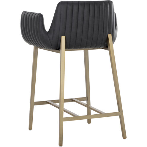 Lucano 36.5 inch Bravo Black Counter Stool